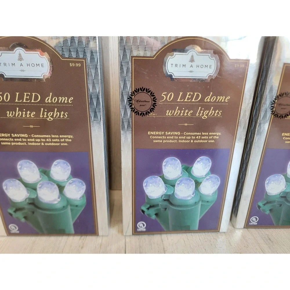 50 LED dome white lights NEW set trimmer home Xmas home decor